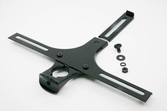 FRONT LICENSE PLATE BRACKET - 32 PASS/PICKUP BLACK