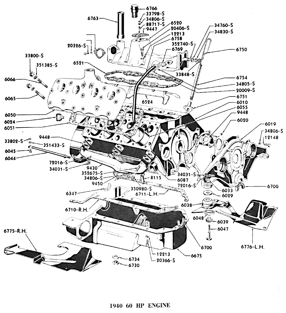TIMING COVER AND OIL PAN SEAL - 32-53 PASS,MERC,PU, 1 PIECE RUBBER