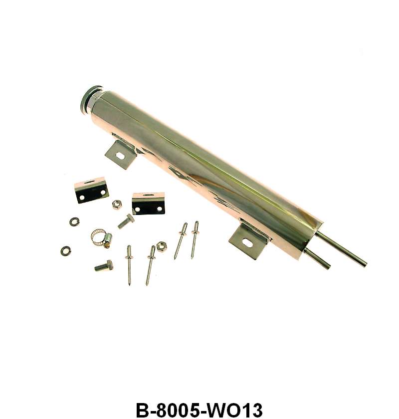 UNIVERSAL STAINLESS RADIATOR OVERFLOW TANK - 13"