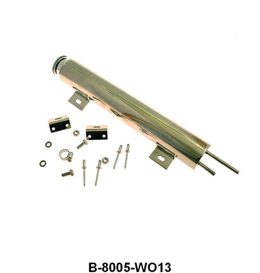 UNIVERSAL STAINLESS RADIATOR OVERFLOW TANK - 13"