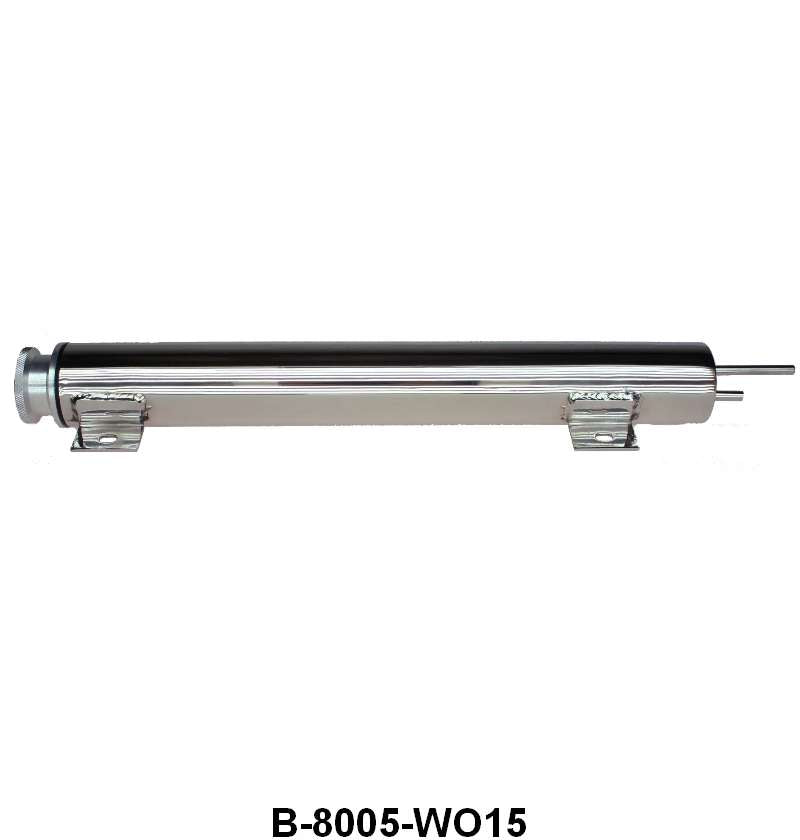 UNIVERSAL STAINLESS RADIATOR OVERFLOW TANK - 15"