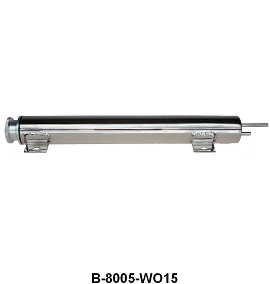 UNIVERSAL STAINLESS RADIATOR OVERFLOW TANK - 15"