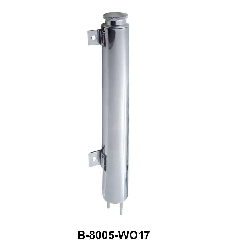 UNIVERSAL STAINLESS RADIATOR OVERFLOW TANK - 17"