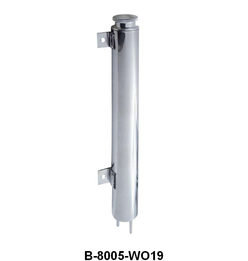 UNIVERSAL STAINLESS RADIATOR OVERFLOW TANK - 19"