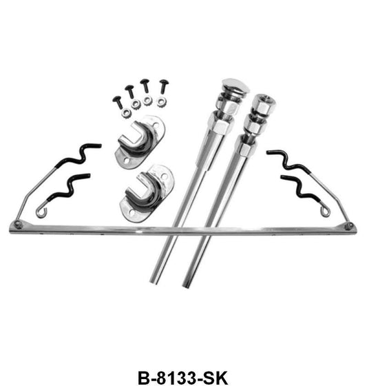 STAINLESS RADIATOR SUPPORT RODS/HOOD PROP KIT - 32 PASSENGER, 32-34 PICKUP