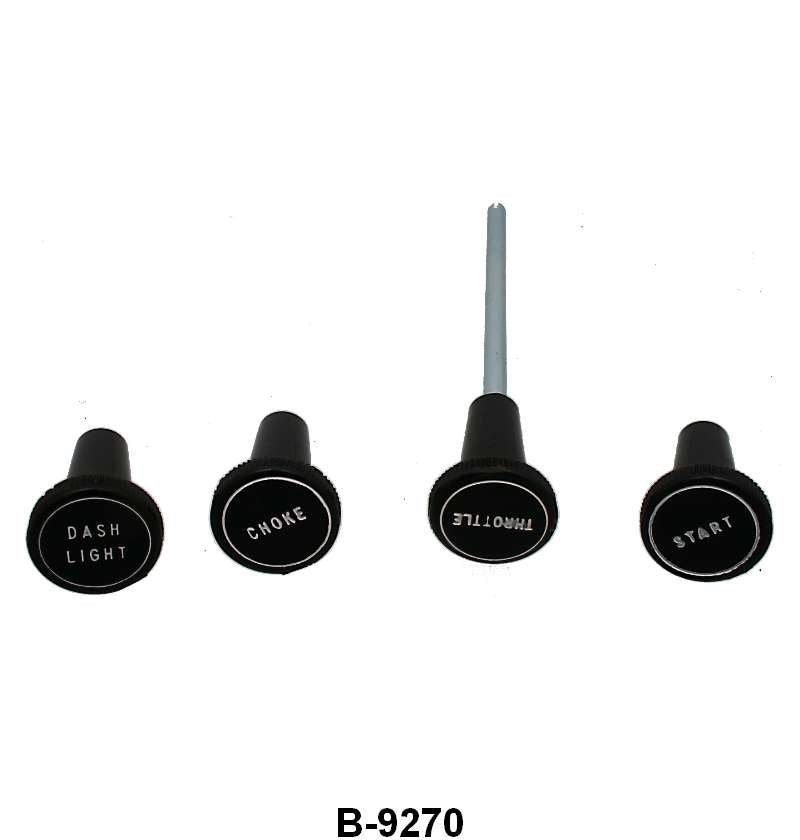 DASH KNOB KIT - 32 PASS 4cyl MAHOGANY