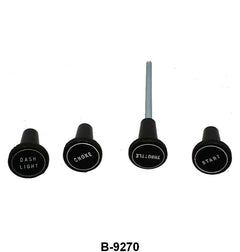 DASH KNOB KIT - 32 PASS 4cyl MAHOGANY