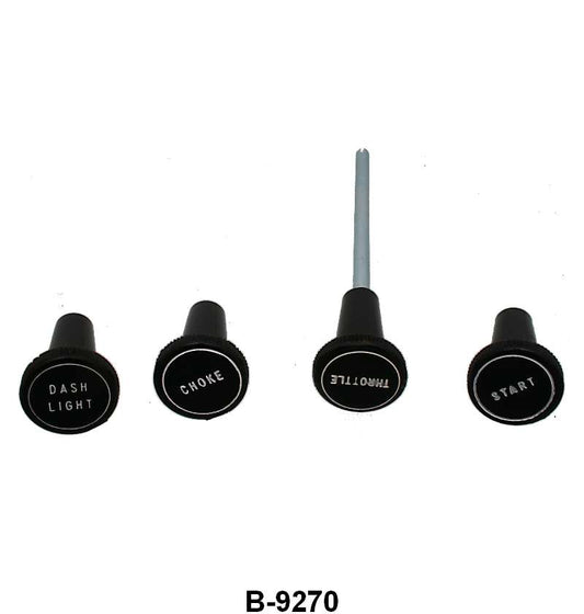 DASH KNOB KIT - 32 PASS 4cyl MAHOGANY
