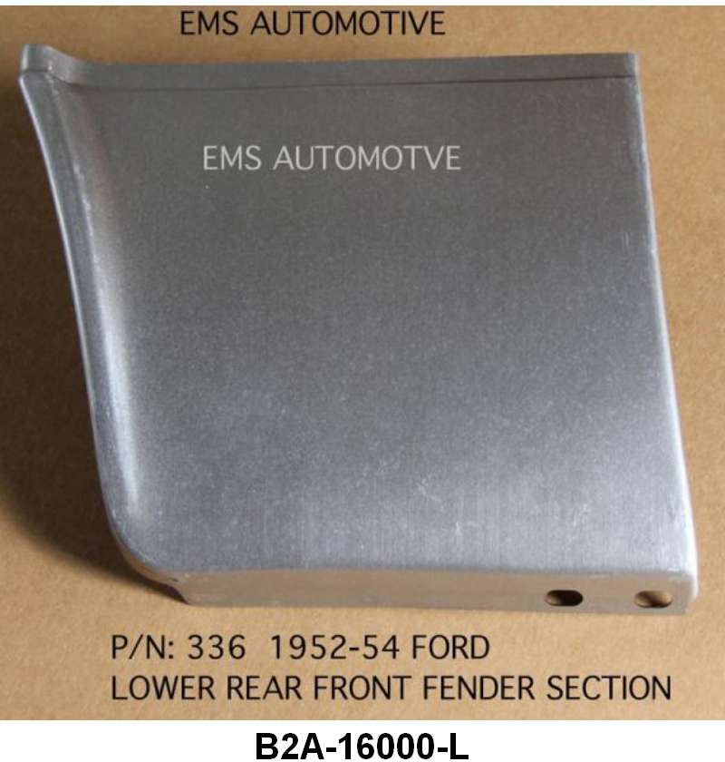 LOWER FRONT FENDER REAR REPAIR SECTION - 52-54 PASSENGER LEFT HAND