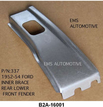 LOWER FRONT FENDER INNER BRACE - 52-54 PASSENGER LEFT HAND