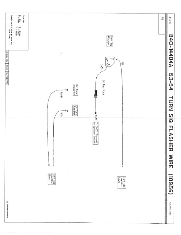 TURN SIGNAL FLASHER HARNESS - 53-54 F-100/F-350