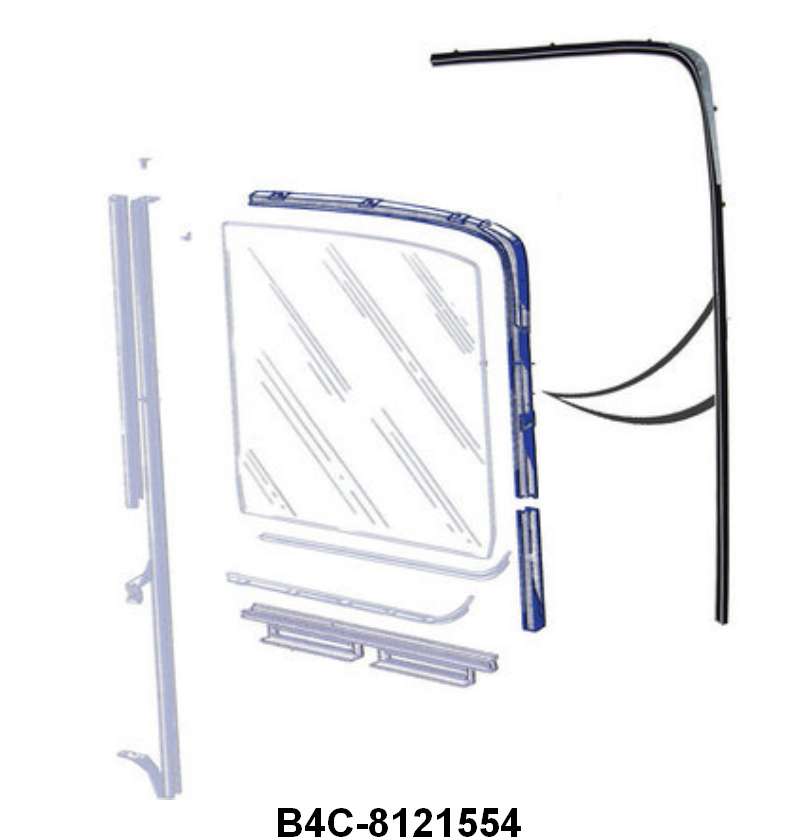 U-CHANNEL FOR TOP AND BACK SIDE OF DOOR GLASS - 53-55 F-100/F-350