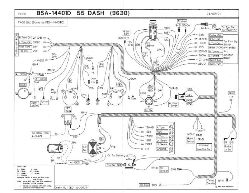 UNDER DASH TO ENGINE WIRES (COWL HARNESS) - 55 PASSENGER, 6 CYL
