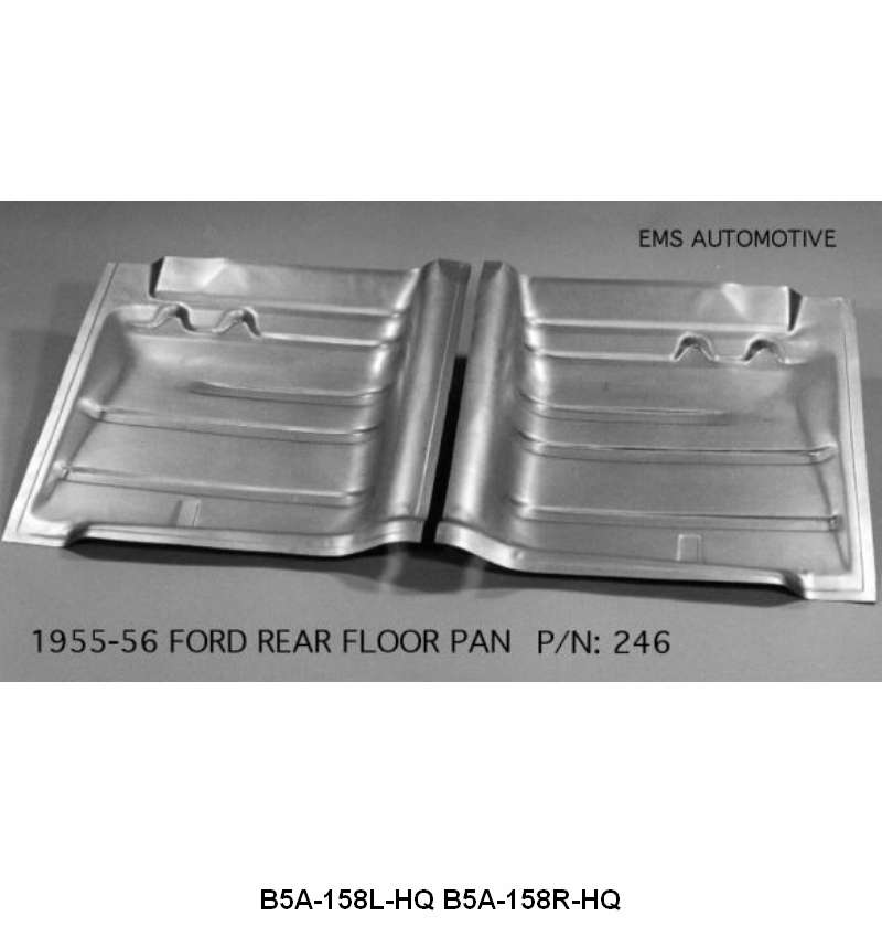 REAR FLOOR PAN - 55-56 PASSENGER RIGHT 18 GAUGE