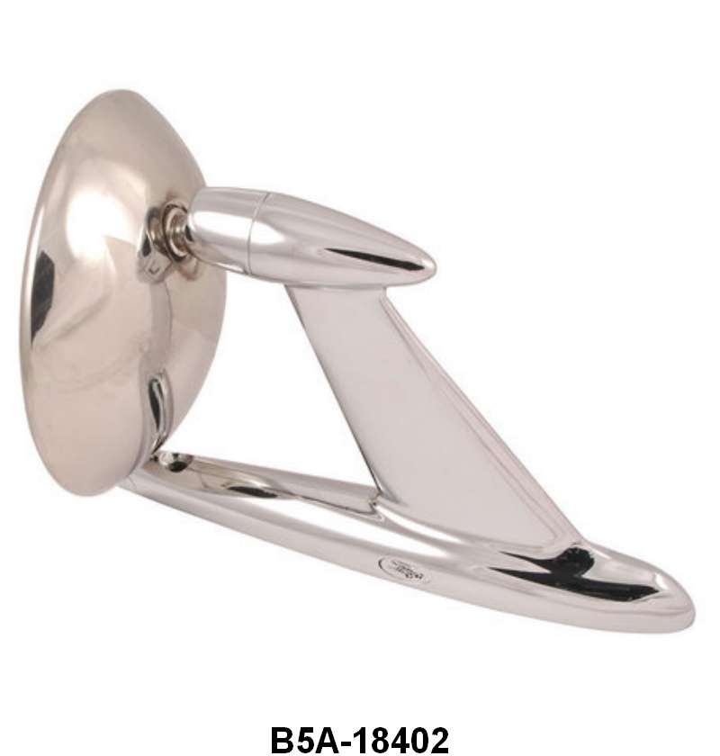 DOOR/FENDER MOUNT MIRROR W/FoMoCo LOGO - 52-56 PASS, 1 HOLE W/FoMoCo