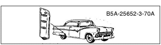 STAINLESS LOWER FRONT OF QUARTER PANEL STONE GUARD - 55-56 PASSENGER