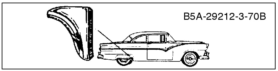 STAINLESS FENDER SKIRT STONE GUARDS - 55-56 PASSENGER