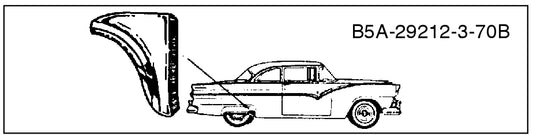 STAINLESS FENDER SKIRT STONE GUARDS - 55-56 PASSENGER