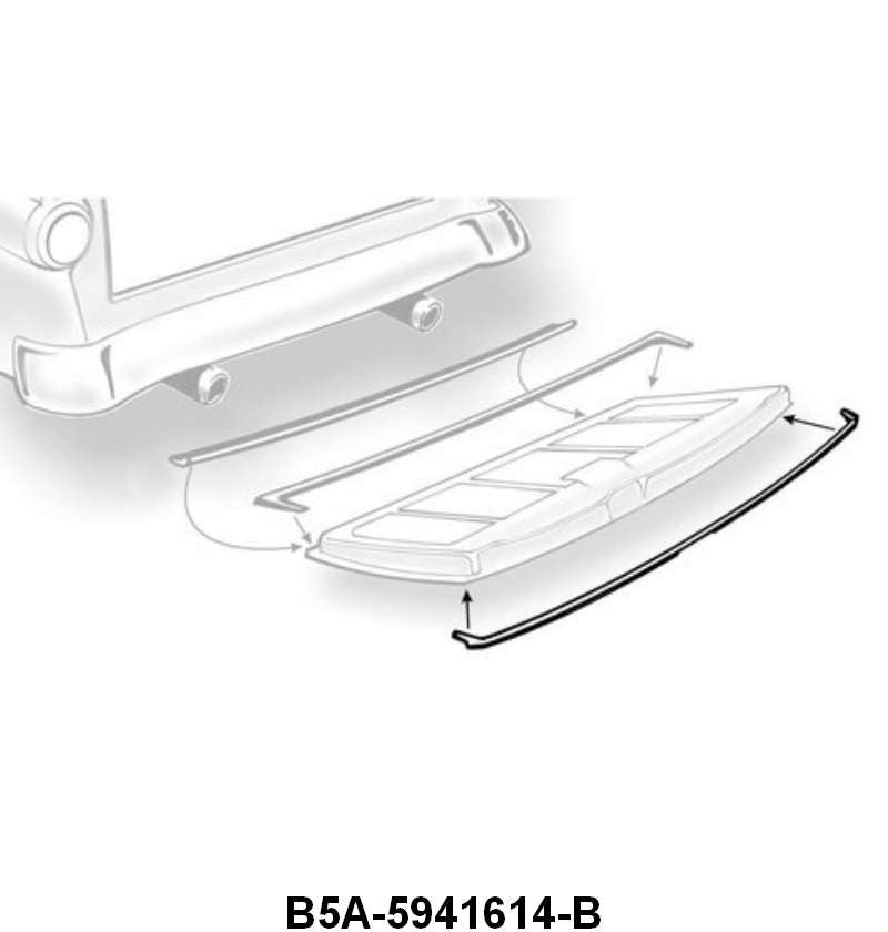 TAILGATE UPPER SEAL - 52-56 PASS, MERC, TRIM TO FIT 52-54
