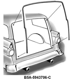 TAILGATE/LIFTGATE SEAL ON BODY - 52-56 PASS/MERC, TRIM TO FIT 52-54