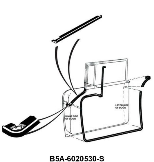 DOOR SEALS - 55 VICTORIA, 55 MERC BODY # 60B/60E/64A/64B/76B