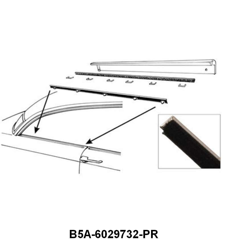 QUARTER WINDOW ANTI-RATTLERS - 55 2DR HARDTOP (VICTORIA) RH
