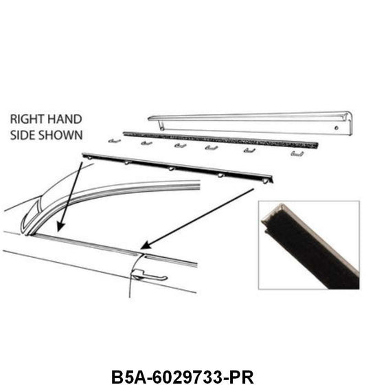 QUARTER WINDOW ANTI-RATTLERS - 55 2DR HARDTOP (VICTORIA) LH