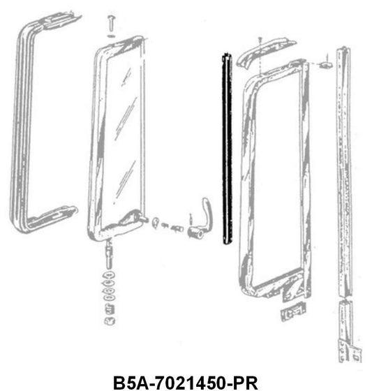 BACK EDGE VENT WINDOW SEALS - 55-56 FORD/MERC SEDAN, WAGON