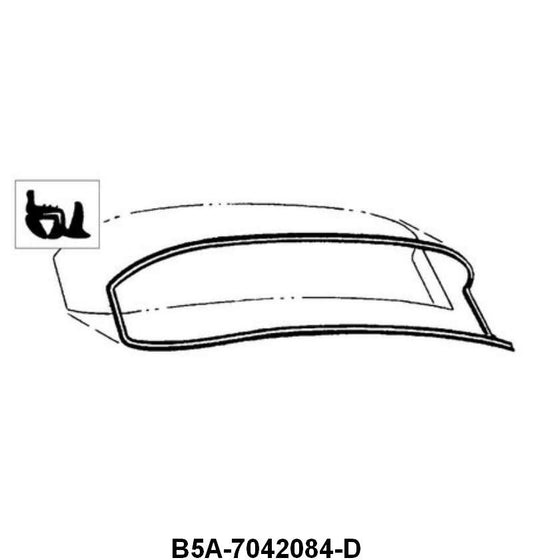 REAR/BACK WINDOW SEAL - 55-56 PASS/MERCURY SEDAN WITH GROVE FOR TRIM
