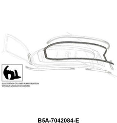 REAR/BACK WINDOW SEAL - 55-56 PASS SEDAN WITHOUT GROOVE FOR TRIM