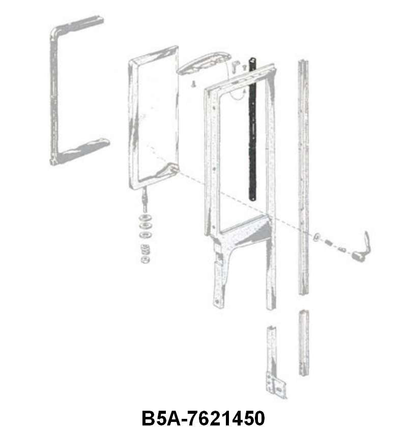 BACK EDGE OF VENT WINDOW SEALS - 55-56 CONV & CROWN VICTORIA 56 VICTORIA