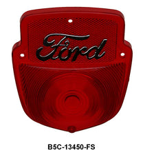 STEPSIDE TAIL LIGHT LENS SHIELD TYPE- 53-66  F-100/F-350 WITH CHROME FORD SCRIPT
