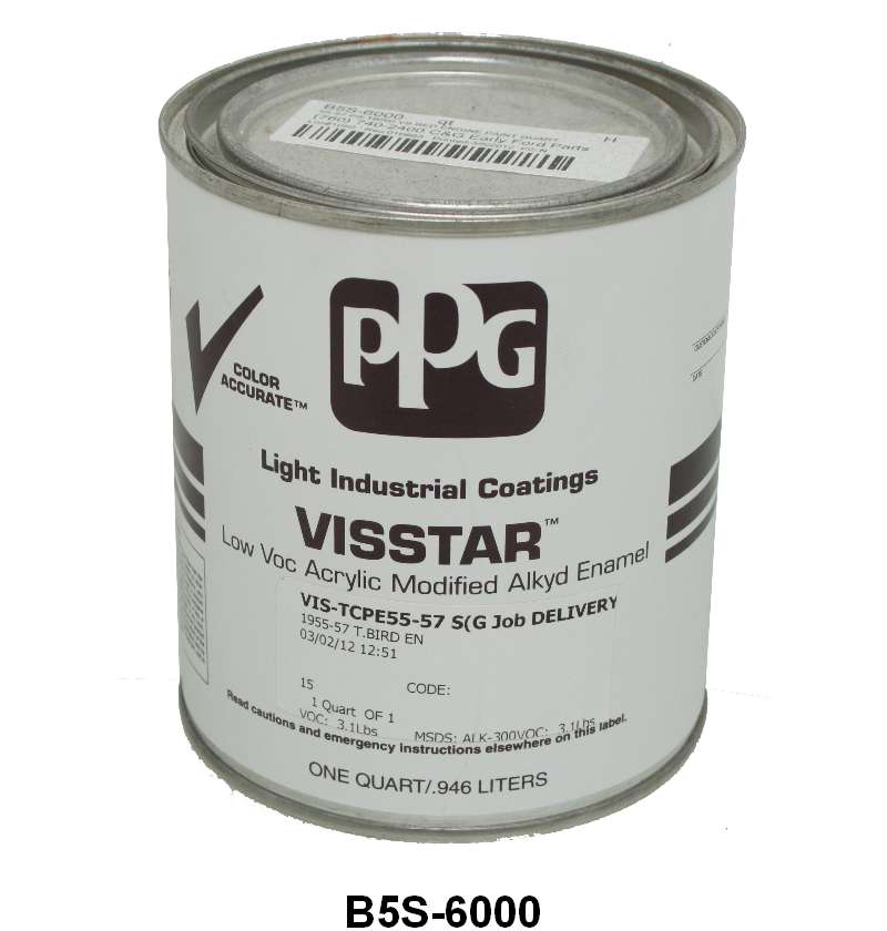 ENGINE PAINT BY THE QUART - 55-57 PASS/TBIRD V8 RED ORANGE