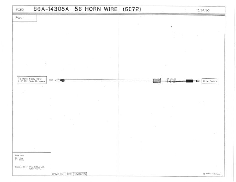 HORN BUTTON WIRE - 56 PASSENGER W/CONTACT SPRING
