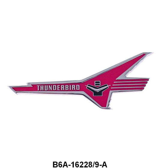 FRONT FENDER EMBLEMS - 56 PASS "THUNDERBIRD V8"