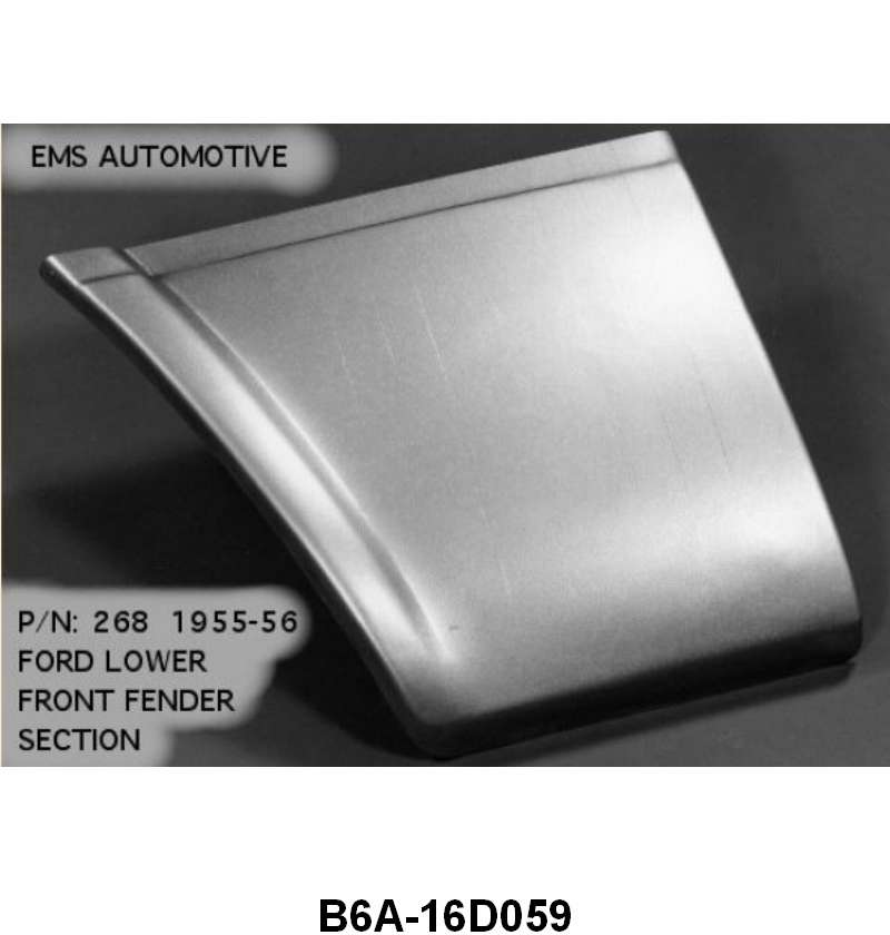 LOWER FRONT FENDER REAR REPAIR SECTION - 55-56 PASSENGER LEFT HAND