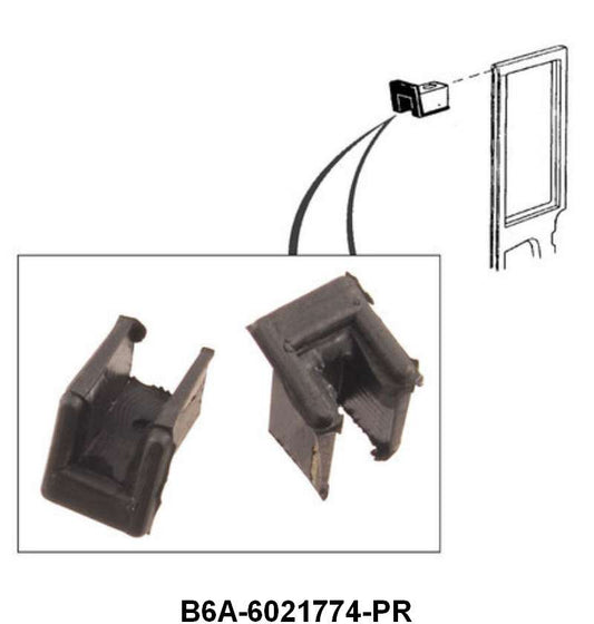 UPPER DOOR GLASS BUMPER - 56 CROWN AND HARDTOP