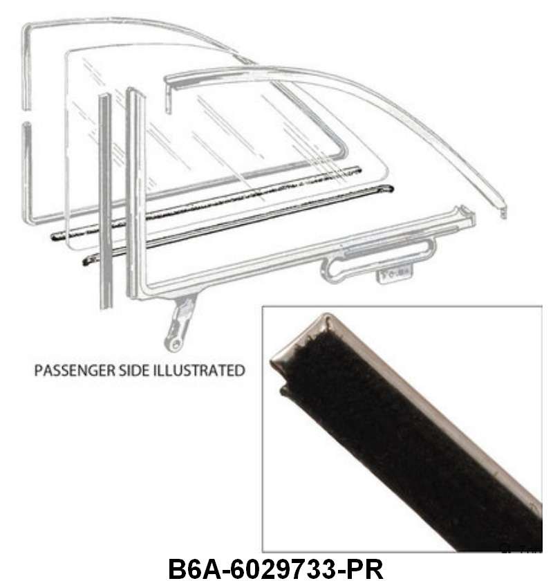 REAR QUARTER WINDOW ANTI-RATTLERS - 56 2DR HDTP LEFT HAND KIT