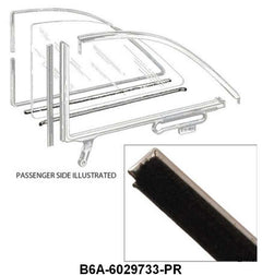 REAR QUARTER WINDOW ANTI-RATTLERS - 56 2DR HDTP LEFT HAND KIT