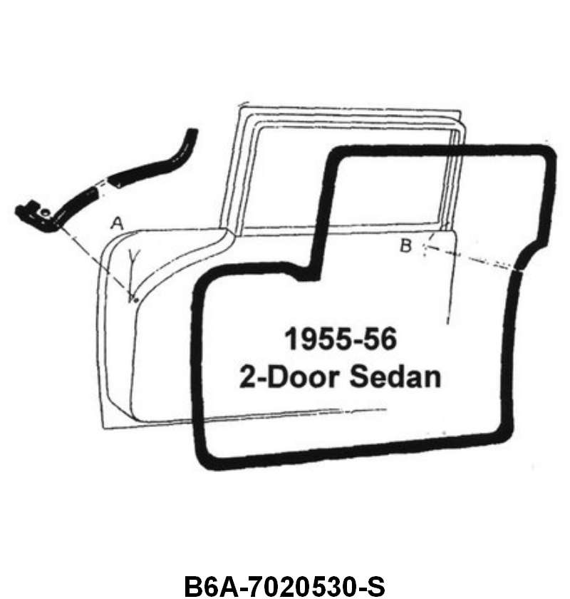 DOOR SEALS - 56 2DR SDN/2DR WGN/SDN DLVY