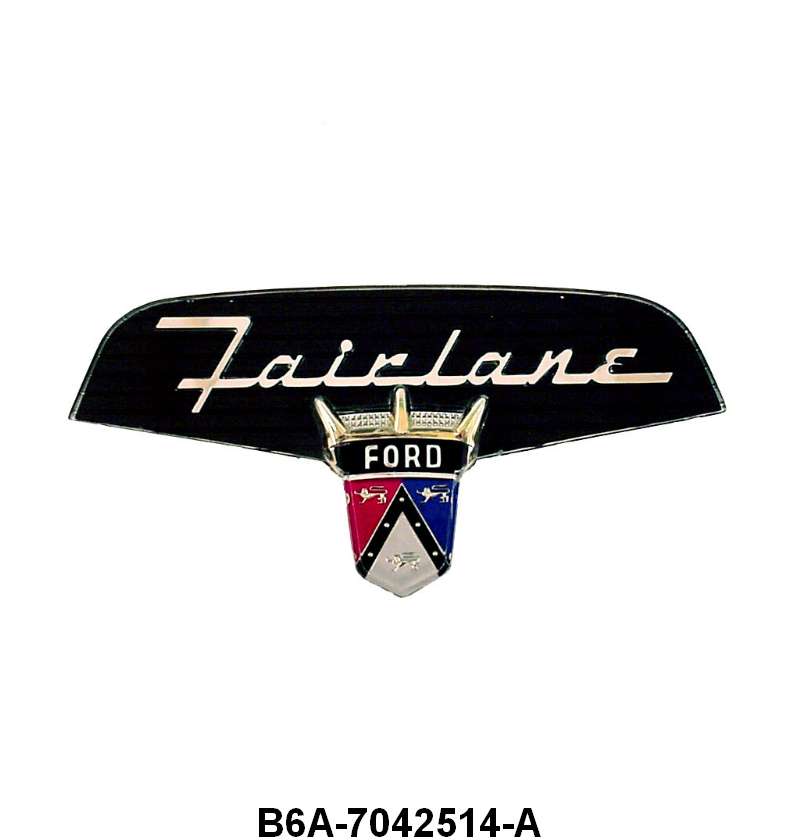 TRUNK EMBLEM PLASTIC - 56 FAIRLANE