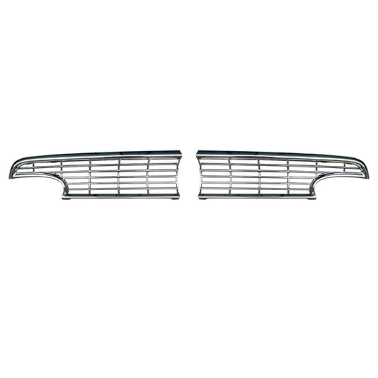 CAR GRILLE HALVES - 56 PASSENGER RIGHT OR LEFT HAND CHROME