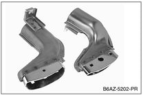 EXHAUST DEFLECTORS FOR REAR BUMPER WITH CHROME TIPS - 56 FAIRLANE