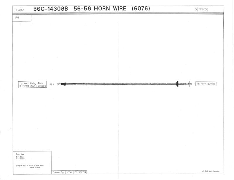HORN BUTTON WIRE - 56-58 PICKUP