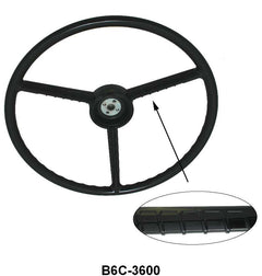 STEERING WHEEL - 56-60 F-100/F-350, BLACK
