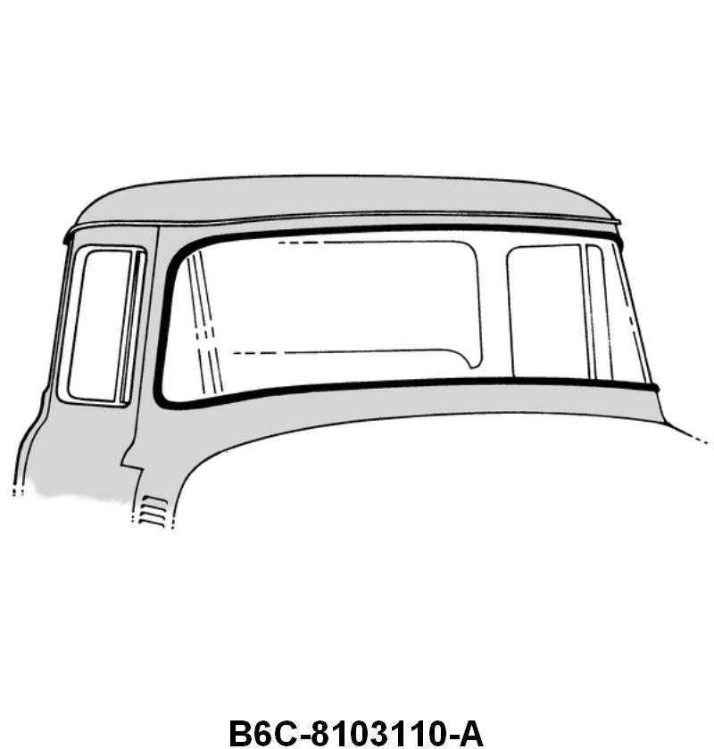 WINDSHIELD SEAL WITHOUT GROOVE FOR CHROME- 56 F-100/F-350