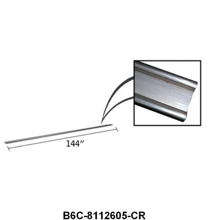 144" BED STRIP WITHOUT HOLES - PLAIN STEEL