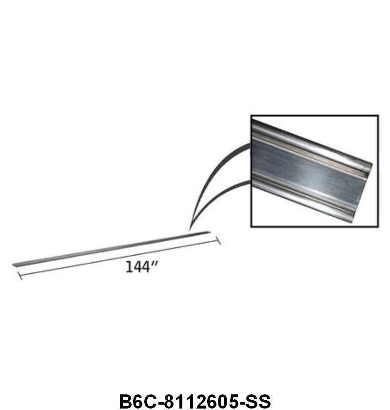 144" BED STRIP WITHOUT HOLES - STAINLESS