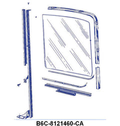 DOOR WINDOW CHANNEL KIT WITH DIVISION BARS- 56 F-100/F-350