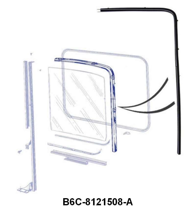 U-CHANNEL FOR TOP AND BACK SIDE OF DOOR GLASS - 56 F-100/F-350